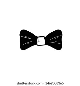 bowtie outline doodle  icon vector hand drawing 