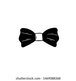 bowtie outline doodle  icon vector hand drawing 