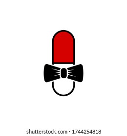 bowtie pill vector design template illustration