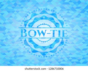 Bow-tie sky blue mosaic emblem