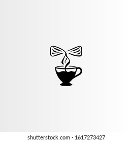 bowtie tea icon vector illustration