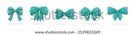 Bowtie vector icon set. Ribbon bow illustration. Ribbon Bowtie 