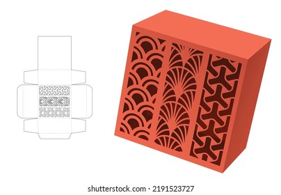 Caja con 3 patrones japoneses estampados moler plantilla de corte y maquillaje 3D