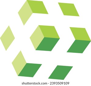 box 3D abstract design logo