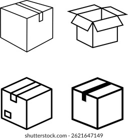 box, 3d, cardboard, package, cube, blank, container, packaging, empty, paper, carton, gift, object, square, design, illustration, open,