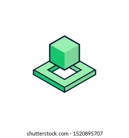 Box 3d flow storage logo design