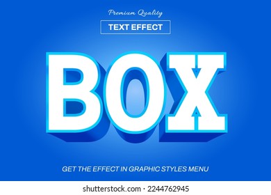 Box 3d text effect, easy editable text style