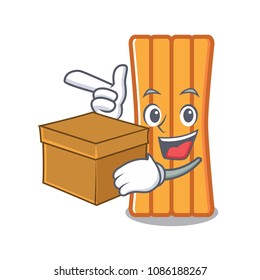 With box air mattress character cartoon