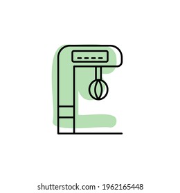 Box, analytic, carousel with color shadow vector icon in amusement set