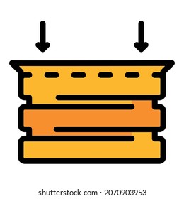 Box animal trap icon. Outline box animal trap vector icon color flat isolated