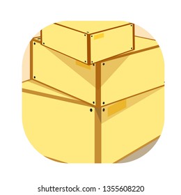 Box apps icon. Box logo design. Flat design