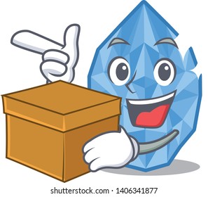 With box aquamarine gem character