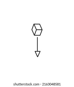con icono de flecha,icono de mejor línea vector.