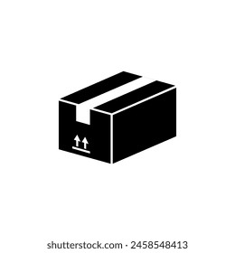 Cuadro con flecha hacia arriba hacia dentro, Vector plano de carga entrante. Símbolo sólido simple aislado sobre fondo blanco. Flecha hacia arriba hacia adentro, Plantilla de diseño de signo de carga para el Web y el elemento de interfaz de usuario móvil