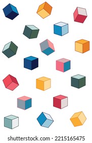 Box artwork colorful vector illustration design wallpaper background collection
