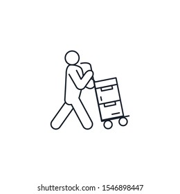 Box and avatar man design, Delivery shipping logistics transportation distribution and merchandise theme Vector illustration