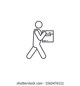 Box and avatar man design, Delivery shipping logistics transportation distribution and merchandise theme Vector illustration