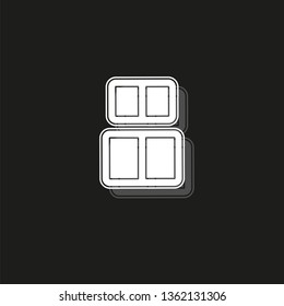 Box Baggage, luggage container line icon, outline vector sign, linear style pictogram isolated on white.