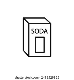 Box of baking soda icon isolated on white background