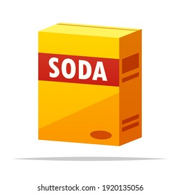 Box Of Baking Soda Vector Isolated Illustration