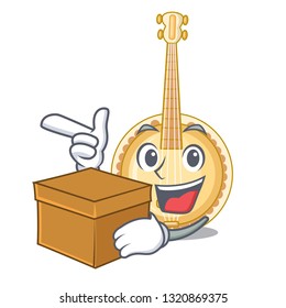 With box banjo in the cartoon 