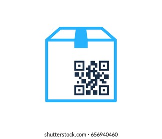 Box Barcode Icon Logo Design Element