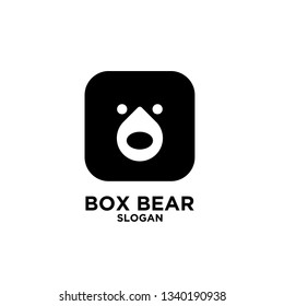box bear logo icon designs vector illustration template