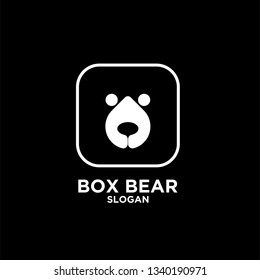 box bear logo icon designs vector illustration template