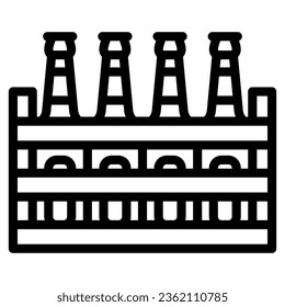 Box with beer line icon, Oktoberfest concept, Pack of beer sign on white background, wooden case with four bottles icon in outline style for mobile concept and web design. Vector graphics