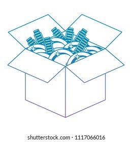 box with bitcoins coins commerce technology