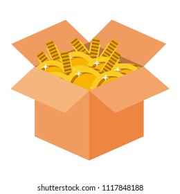 box with bitcoins coins commerce technology