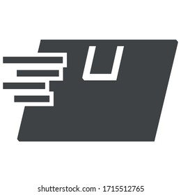 
box black icon on white background