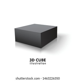 Box black icon. Template for your design. Vector illustration.