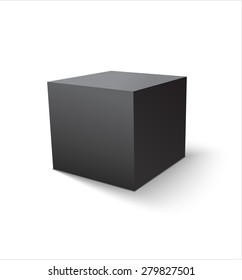 Box black icon. Template for your design. Vector illustration.