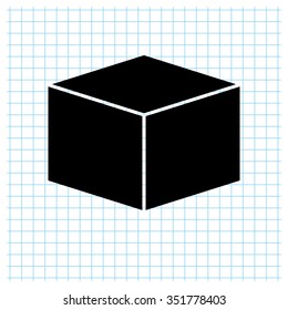 box - black vector icon