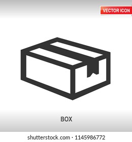 box black vector icon on white background