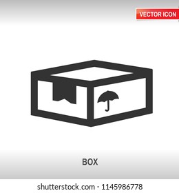 box black vector icon on white background