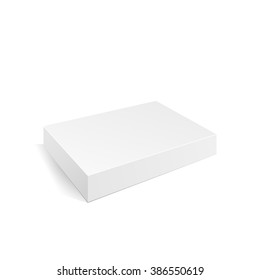 Box blank. Box product template. Box mock up for your design. Box software blank. Vector illustration, eps 10