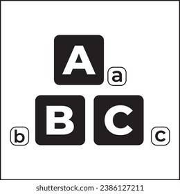 box block illustration vector design with ABC letters. Suitable for logos, icons, companies, t-shirt designs, stickers, websites, advertisements, posters, concepts.