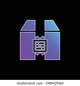 Box blue gradient vector icon