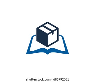 Box Book Icon Logo Design Element