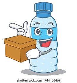 With box bottle character cartoon style