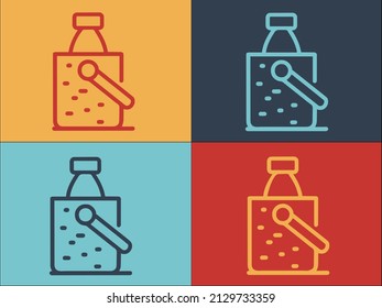 Box For Bottle Logo Template, Simple Flat Icon of package,white,box