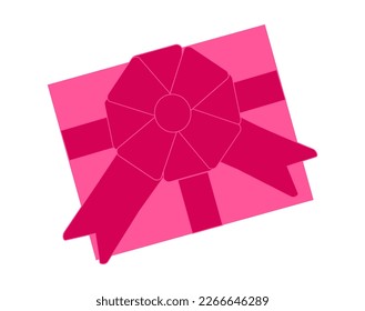 Box with bow isolated on white background