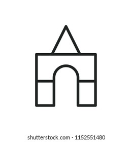 box of bricks vector icon