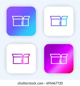 Box bright purple and blue gradient app icon