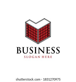 Box Building Architecture Modern Abstract Creative Business Logo