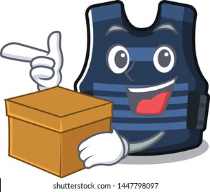 With box bulletprof vest in the cartoon shape