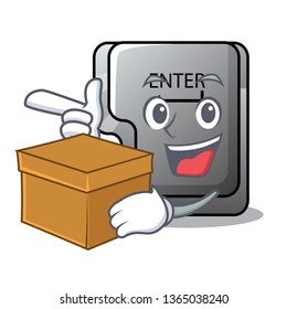 With box button enter on a keyboard character