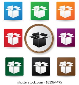 Box buttons,vector